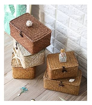 Amazon｜DIYギフト包装箱わら織り収納小ケースギフトボックス